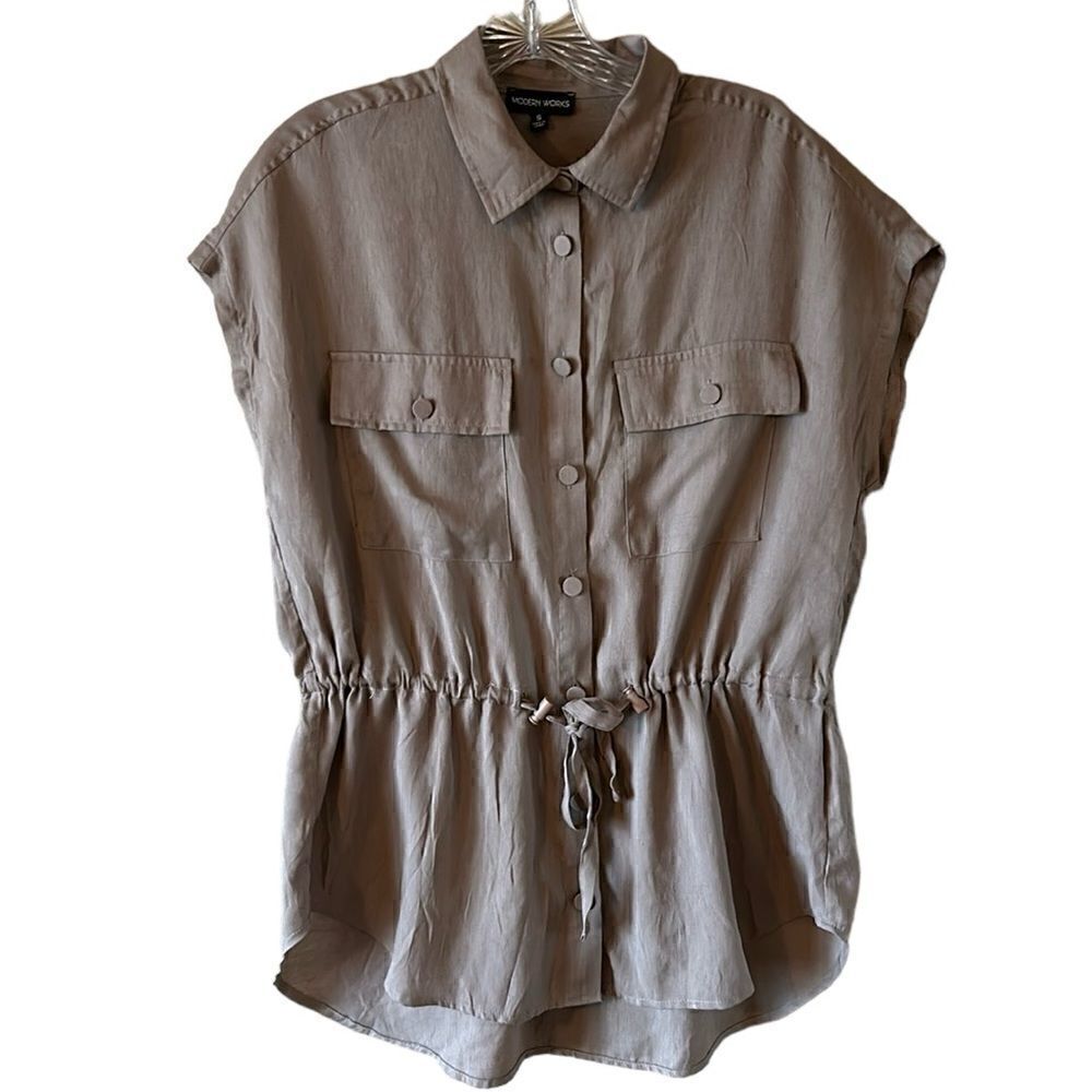 NEW Modern Works Khaki Brown Shirt